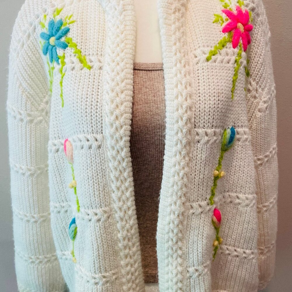 Maineliner 1950s Cardigan Sweater in Cream